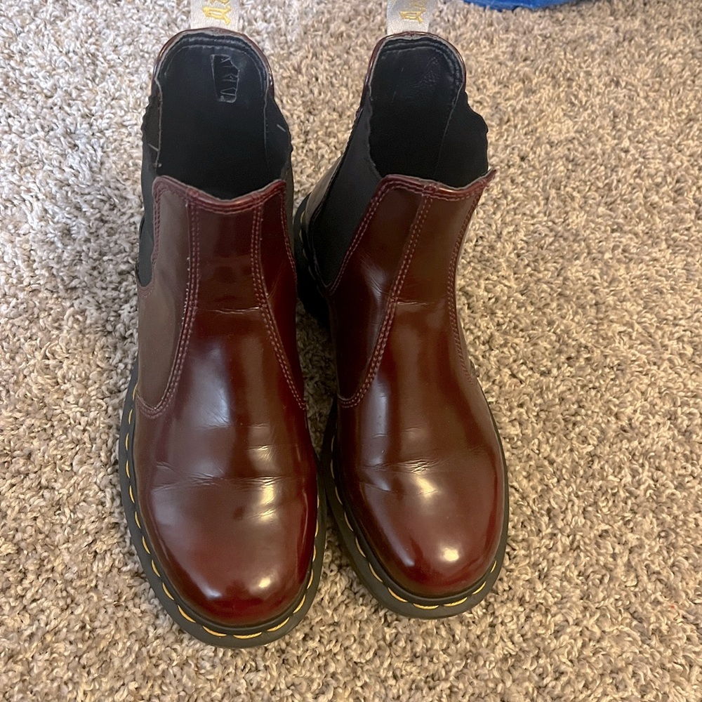 BELOVED Cherry Red Dr. Marten Chelsea Boots